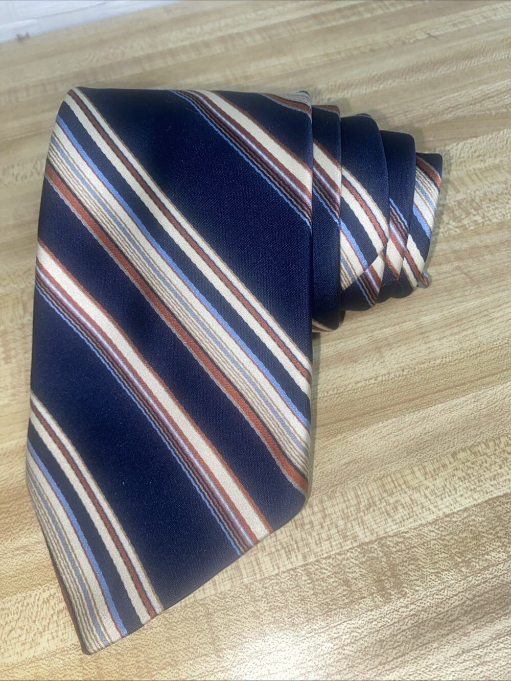 Vintage Mr. Blackwell Men’s Tie 70's 100% Polyester Groovey Design Wide Striped